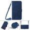 For Motorola Moto G22 Crossbody 3D Embossed Flip Leather Phone Case(Blue)