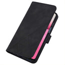 For Motorola Moto G22 Crossbody 3D Embossed Flip Leather Phone Case(Black)