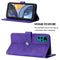 For Motorola Moto G22 Crossbody 3D Embossed Flip Leather Phone Case(Purple)