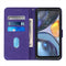 For Motorola Moto G22 Crossbody 3D Embossed Flip Leather Phone Case(Purple)