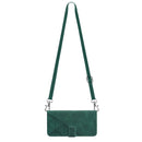 For Motorola Moto G22 Crossbody 3D Embossed Flip Leather Phone Case(Dark Green)