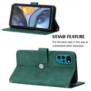 For Motorola Moto G22 Crossbody 3D Embossed Flip Leather Phone Case(Dark Green)