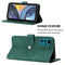 For Motorola Moto G22 Crossbody 3D Embossed Flip Leather Phone Case(Dark Green)