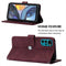 For Motorola Moto G22 Crossbody 3D Embossed Flip Leather Phone Case(Wine Red)