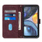 For Motorola Moto G22 Crossbody 3D Embossed Flip Leather Phone Case(Wine Red)