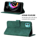 For Motorola Edge 20 Lite Crossbody 3D Embossed Flip Leather Phone Case(Dark Green)