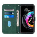 For Motorola Edge 20 Lite Crossbody 3D Embossed Flip Leather Phone Case(Dark Green)