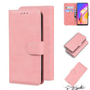 For OPPO A94 5G/F19 Pro+ 5G/Reno5 Z Skin Feel Pure Color Flip Leather Phone Case(Pink)