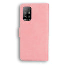 For OPPO A94 5G/F19 Pro+ 5G/Reno5 Z Skin Feel Pure Color Flip Leather Phone Case(Pink)