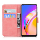 For OPPO A94 5G/F19 Pro+ 5G/Reno5 Z Skin Feel Pure Color Flip Leather Phone Case(Pink)