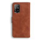 For OPPO A94 5G/F19 Pro+ 5G/Reno5 Z Skin Feel Pure Color Flip Leather Phone Case(Brown)