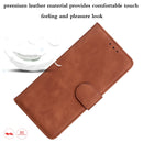 For OPPO A94 5G/F19 Pro+ 5G/Reno5 Z Skin Feel Pure Color Flip Leather Phone Case(Brown)
