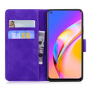 For OPPO A94 5G/F19 Pro+ 5G/Reno5 Z Skin Feel Pure Color Flip Leather Phone Case(Purple)