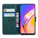 For OPPO A94 5G/F19 Pro+ 5G/Reno5 Z Skin Feel Pure Color Flip Leather Phone Case(Green)