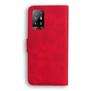 For OPPO A94 5G/F19 Pro+ 5G/Reno5 Z Skin Feel Pure Color Flip Leather Phone Case(Red)