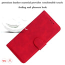For OPPO A94 5G/F19 Pro+ 5G/Reno5 Z Skin Feel Pure Color Flip Leather Phone Case(Red)