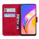 For OPPO A94 5G/F19 Pro+ 5G/Reno5 Z Skin Feel Pure Color Flip Leather Phone Case(Red)