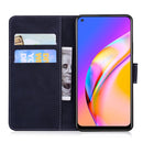 For OPPO A94 5G/F19 Pro+ 5G/Reno5 Z Skin Feel Pure Color Flip Leather Phone Case(Black)