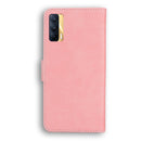 For OPPO Realme X7 5G (India)/V15 5G Skin Feel Pure Color Flip Leather Phone Case(Pink)