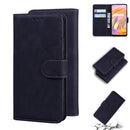 For OPPO Realme X7 5G (India)/V15 5G Skin Feel Pure Color Flip Leather Phone Case(Black)