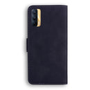 For OPPO Realme X7 5G (India)/V15 5G Skin Feel Pure Color Flip Leather Phone Case(Black)