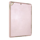 For iPad 9 / 8 / 7 / 6 / 5 Horizontal Flip Tablet PC PU Leather Case with Three-folding Holder & Pen Slot(Rose Gold)