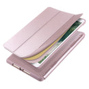 For iPad 9 / 8 / 7 / 6 / 5 Horizontal Flip Tablet PC PU Leather Case with Three-folding Holder & Pen Slot(Rose Gold)