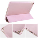 For iPad 9 / 8 / 7 / 6 / 5 Horizontal Flip Tablet PC PU Leather Case with Three-folding Holder & Pen Slot(Rose Gold)