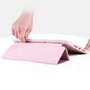 For iPad 9 / 8 / 7 / 6 / 5 Horizontal Flip Tablet PC PU Leather Case with Three-folding Holder & Pen Slot(Rose Gold)
