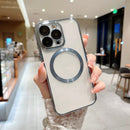 For iPhone 12 Pro Max MagSafe Magnetic TPU Case with Glass Lens(Sierra Blue)