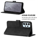 For Samsung Galaxy A23 5G Crossbody 3D Embossed Flip Leather Phone Case(Black)