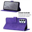 For Samsung Galaxy A23 5G Crossbody 3D Embossed Flip Leather Phone Case(Purple)