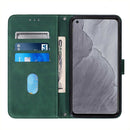 For Samsung Galaxy A23 5G Crossbody 3D Embossed Flip Leather Phone Case(Dark Green)