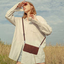 For Samsung Galaxy A22 5G Crossbody 3D Embossed Flip Leather Phone Case(Brown)