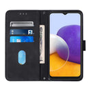 For Samsung Galaxy A22 5G Crossbody 3D Embossed Flip Leather Phone Case(Black)