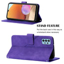 For Samsung Galaxy A32 5G / M32 5G Crossbody 3D Embossed Flip Leather Phone Case(Purple)