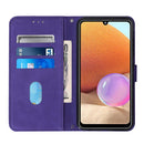For Samsung Galaxy A32 5G / M32 5G Crossbody 3D Embossed Flip Leather Phone Case(Purple)