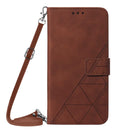 For Samsung Galaxy A53 5G Crossbody 3D Embossed Flip Leather Phone Case(Brown)