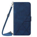 For Samsung Galaxy A53 5G Crossbody 3D Embossed Flip Leather Phone Case(Blue)