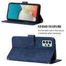 For Samsung Galaxy A53 5G Crossbody 3D Embossed Flip Leather Phone Case(Blue)