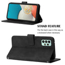 For Samsung Galaxy A53 5G Crossbody 3D Embossed Flip Leather Phone Case(Black)
