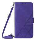 For Samsung Galaxy A53 5G Crossbody 3D Embossed Flip Leather Phone Case(Purple)