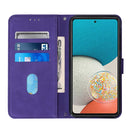 For Samsung Galaxy A53 5G Crossbody 3D Embossed Flip Leather Phone Case(Purple)