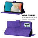 For Samsung Galaxy A53 5G Crossbody 3D Embossed Flip Leather Phone Case(Purple)