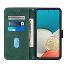 For Samsung Galaxy A53 5G Crossbody 3D Embossed Flip Leather Phone Case(Dark Green)