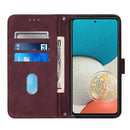 For Samsung Galaxy A53 5G Crossbody 3D Embossed Flip Leather Phone Case(Wine Red)
