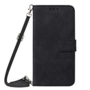 For Samsung Galaxy S21 5G Crossbody 3D Embossed Flip Leather Phone Case(Black)