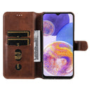 For Samsung Galaxy A23 4G/M23/F23 Classic Calf Texture PU + TPU Horizontal Flip Leather Case(Brown)