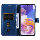 For Samsung Galaxy A23 4G/M23/F23 Classic Calf Texture PU + TPU Horizontal Flip Leather Case(Blue)