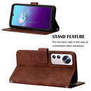 For Xiaomi 12 Crossbody 3D Embossed Flip Leather Phone Case(Brown)